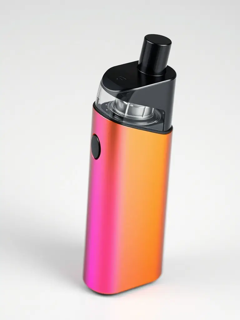An eye-catching image of a high-puff disposable vape, emphasizing its long-lasting battery and high capacity, displayed in a vibrant, colorful setting.